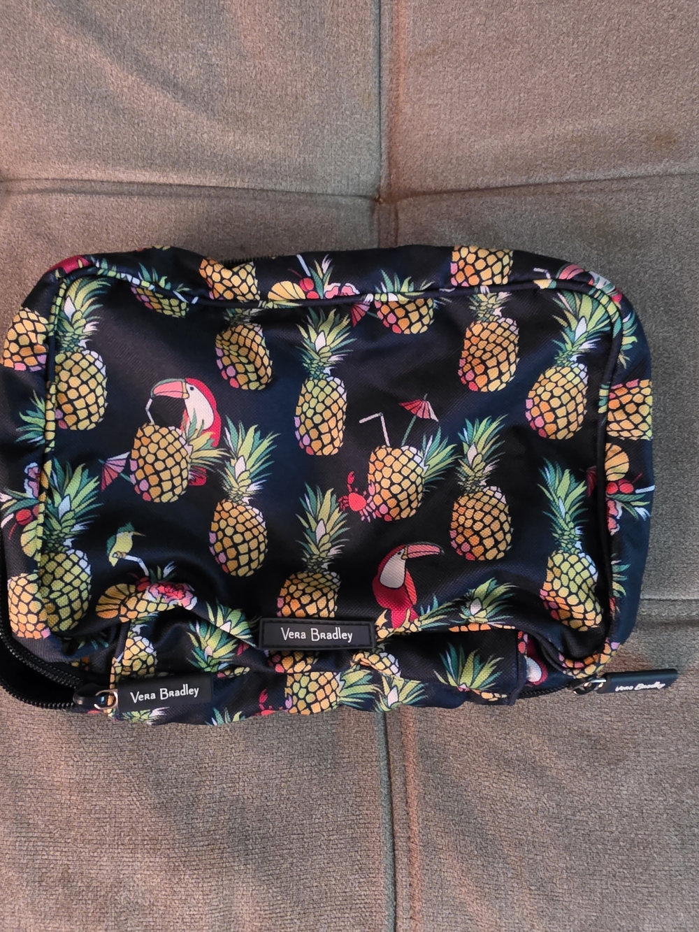 Vera Bradley Toucan Party Print Lighten Up Zip-around Cosmetic Bag